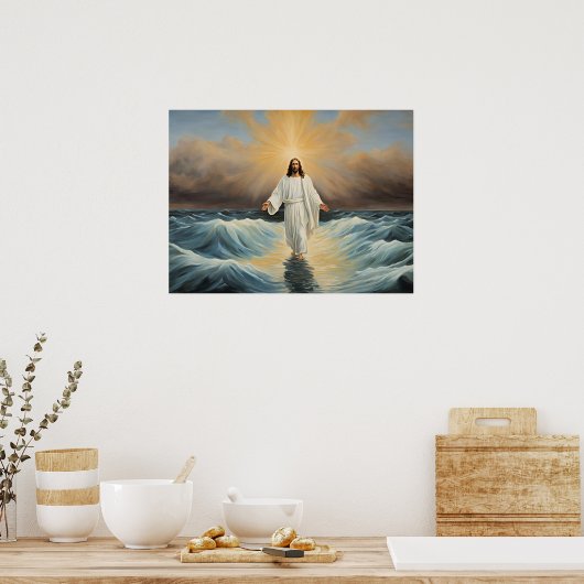 Poster Jésus-Christ marchant sur l'eau (Cuisine)