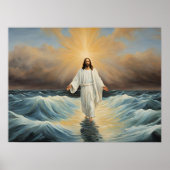Poster Jésus-Christ marchant sur l'eau (Devant)