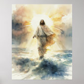 Poster Jésus Christ marche sur l'eau (Devant)