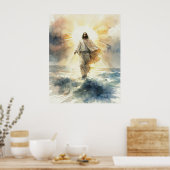 Poster Jésus Christ marche sur l'eau (Cuisine)