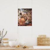 Poster Jésus Christ Martha et Marie (Cuisine)