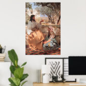 Poster Jésus Christ Martha et Marie B (Bureau à domicile)