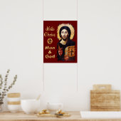 Poster Jésus Christ Pantocrate Homme & Dieu Catholique (Cuisine)