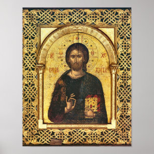 Poster Jésus Christ Pantocrator, Seigneur de toute icône 