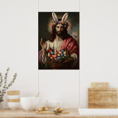 Poster Jésus Christ Pâques Portrait Mème Peinture (Cuisine)