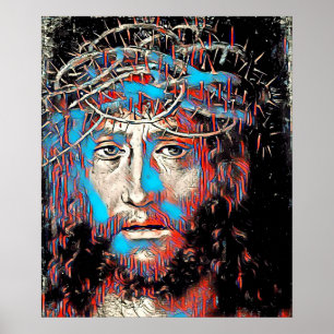 Poster Jésus-Christ portant une couronne épaisse Peinture