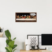 Poster Jésus Christ Quand Mangeons-Nous ? - Drôle Dernier (Bureau à domicile)