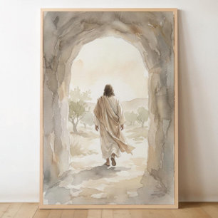 Poster Jésus-Christ ressuscité, Peinture de Pâques, Jésus