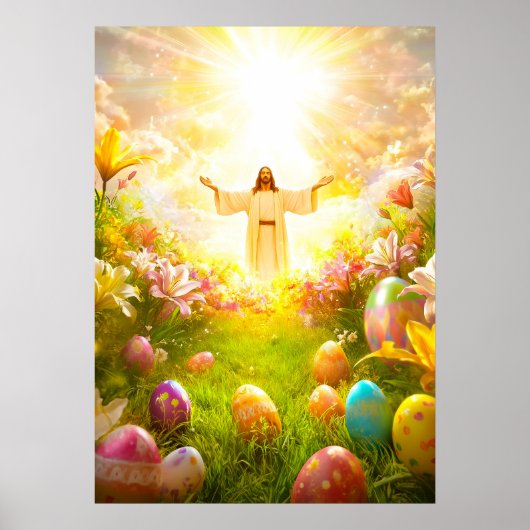 Poster Jésus Christ Résurrection de Pâques (Devant)