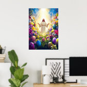 Poster Jésus Christ Résurrection Pâques (Bureau à domicile)
