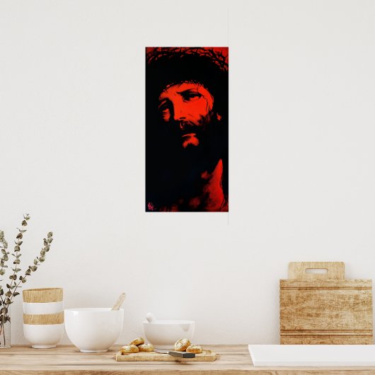 Poster Jésus Christ "rouge" (Cuisine)