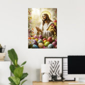 Poster Jésus Christ Sainte Résurrection Pâques (Bureau à domicile)