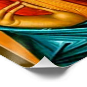 Poster Jésus-Christ tenant l'icône orthodoxe des Évangile (Coin)