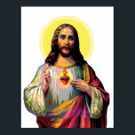 Poster Jesus Christus en style pop art<br><div class="desc">Pop Art Jésus Christ. Pop variation culturelle de Jésus dans le style pop art comme Icône Pop. Art pour l'amant de Jésus,  christian drôle,  crucifixion,  contemporain,  vintage,  rétro,  moderne.</div>