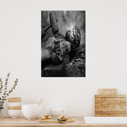 Poster Jésus cloué à l'affiche croisée (Cuisine)
