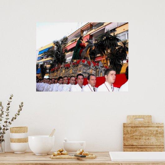 Poster Jésus conduit un âne, dimanche des Rameaux (Cuisine)