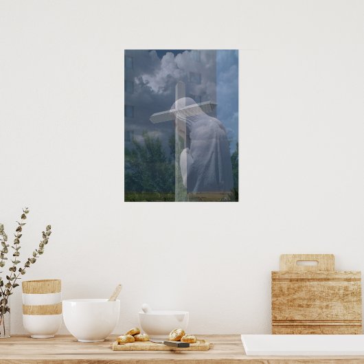 Poster Jésus & Croix (Cuisine)