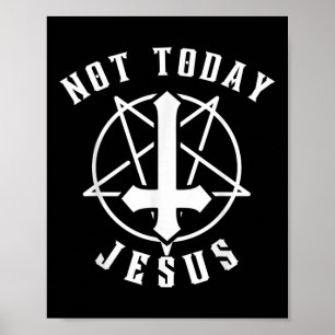 Poster Jésus Croix Pas Aujourd'Hui Jésus Christian Graphi