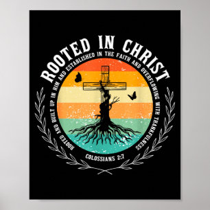 Poster Jésus Croix Prière Verset Biblique Chrétien Enraci