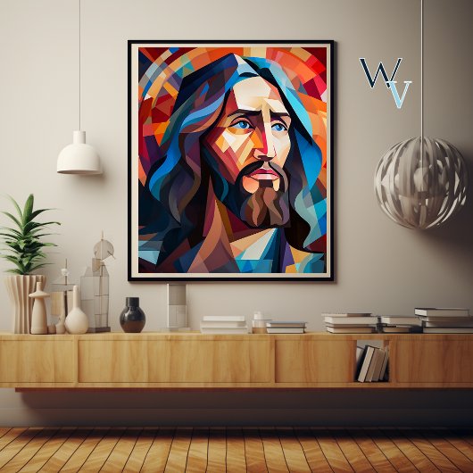 Poster Jésus Cubisme Art