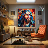 Poster Jésus Cubisme Art