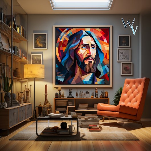Poster Jésus Cubisme Art