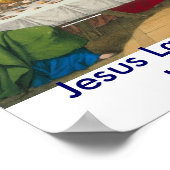 Poster Jésus Dernier souper avec ses disciples. (Coin)