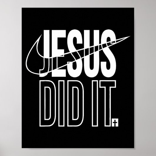 Poster Jesus Did It He Is Risen Christian Religious Cross (Devant)