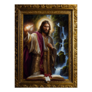 Poster Jésus Écrire dans le Livre de Vie