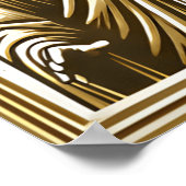 Poster Jésus embrasse la Croix d'Or avec compassion (Coin)