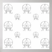 Poster Jésus en argent (Devant)