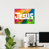 Poster - Jésus en pleine couleur (Bureau à domicile)