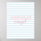 Poster Jésus Est Assez Minimal Pastel Christian Wall Art (Devant)