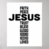 Poster Jésus est la croix centrale (Devant)