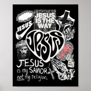 Poster Jésus Est La Façon Dont La Bible Chrétienne Verse