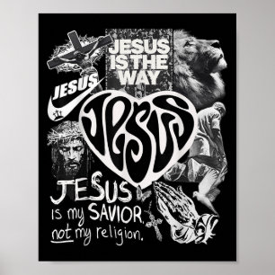 Poster Jésus Est La Façon Dont La Bible Chrétienne Verse