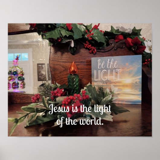 Poster Jésus est la lumière du monde. (Devant)