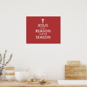 Poster Jésus est la raison de la saison (Cuisine)