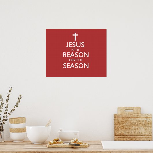 Poster Jésus est la raison de la saison (Cuisine)
