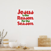 Poster Jésus est la raison de la saison (Cuisine)