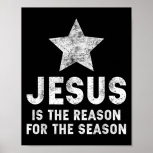 Poster Jésus est la raison de la saison de la foi chrétie