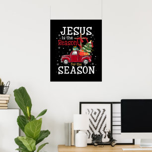 Poster Jésus est la raison de la saison de la foi chrétie