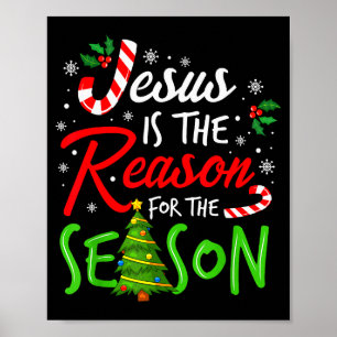 Poster Jésus est la raison de la saison de la foi chrétie