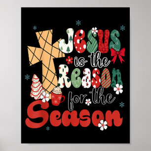 Poster Jésus Est La Raison De La Saison De Noël Jésus