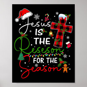 Poster Jésus Est La Raison De La Saison De Noël Xmas