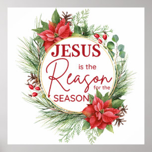 Poster Jésus est la raison de la saison Noël