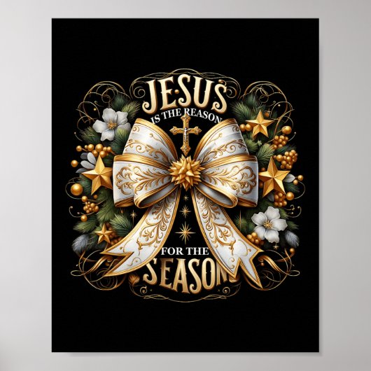 Poster Jésus Est La Raison De La Saison Noël Jésus (Devant)