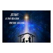 Poster Jésus Est La Raison De L'Affiche Scène De Nativité (Devant)