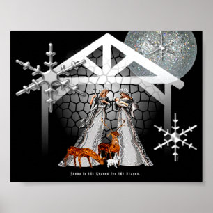 Poster Jésus est la raison - La réflexion de la Nativité