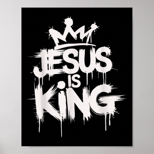 Poster Jésus Est Le Roi Écriture Bible Chrétienne Citatio (Devant)